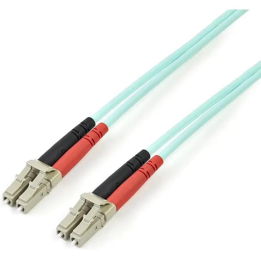 StarTech.com 5m (16.4ft) LC/UPC to LC/UPC OM3 Multimode Fiber Optic Cable – 10Gbps Duplex LSZH Aqua Patch Cord by StarTech.com