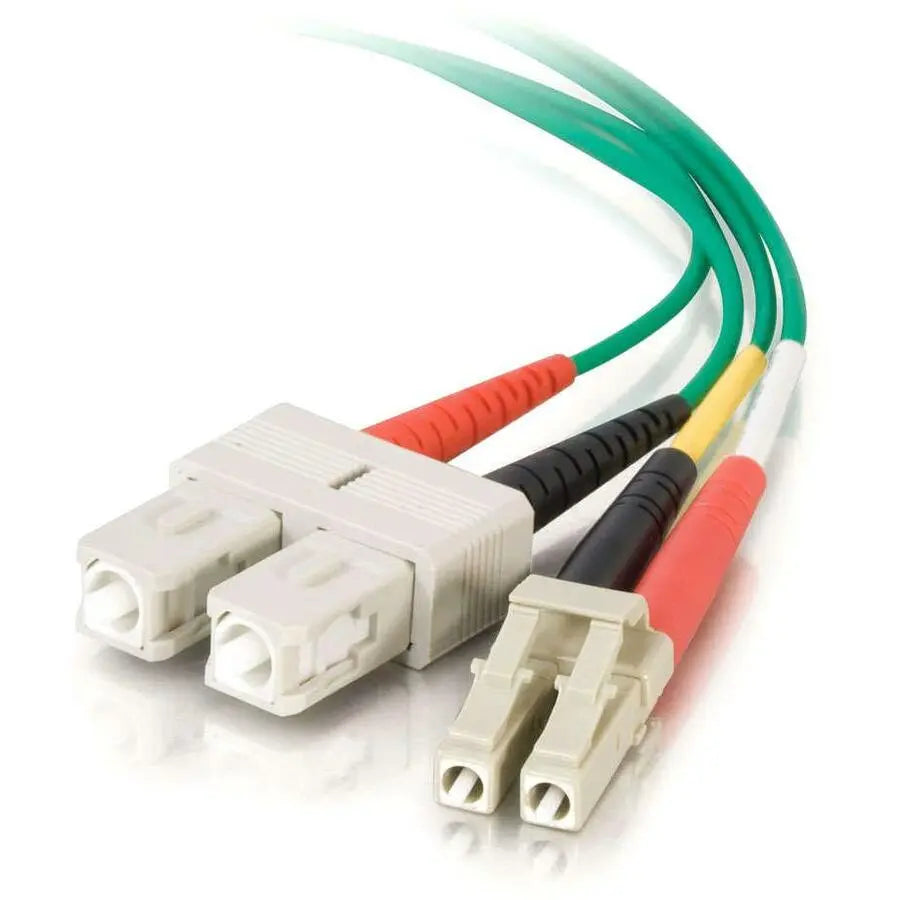 C2G Legrand Group 1 Meter LC to SC Duplex Multimode Fiber Optic Patch Cable - Green