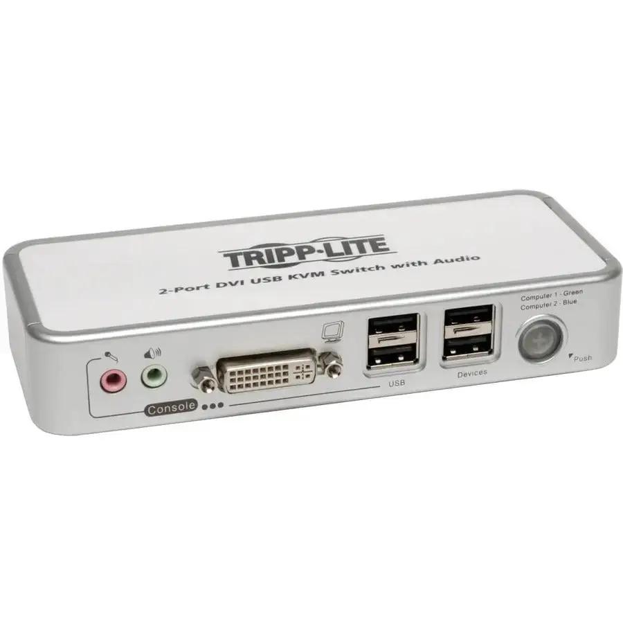 Eaton Corporation B004-DUA2-K-R Tripp Lite 2-Port DVI/USB KVM Switch with Audio and Cables by Eaton Corporation