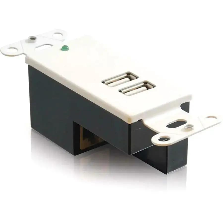 C2G 2-Port USB 1.1 Superbooster Wall Plate - Receiver for Extended USB Connectivity by C2G