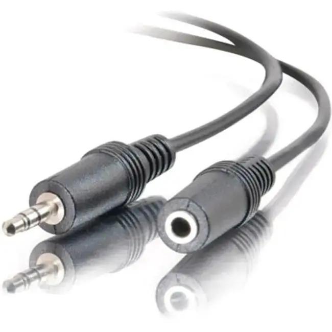 C2G 3ft 3.5mm Stereo Audio Extension Cable – Male to Female M/F, Black by Legrand Group