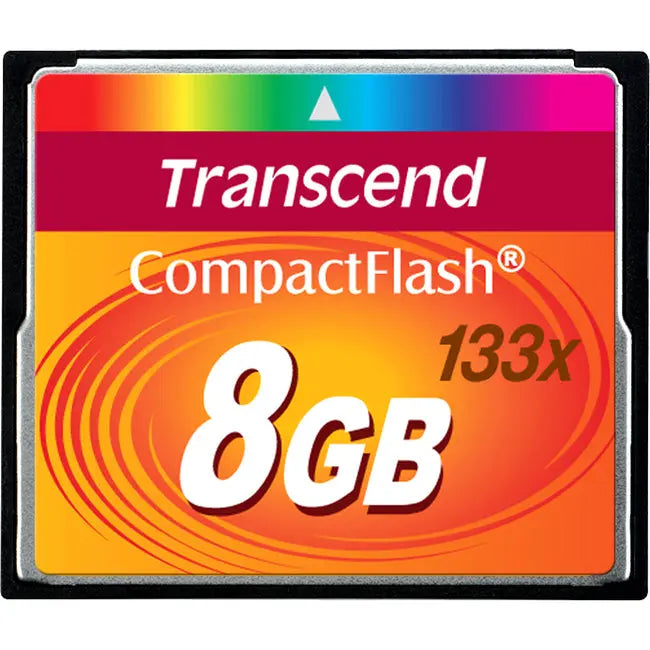 Transcend 8GB Compact Flash Card (133x) for High-Speed Photography and Video Storage