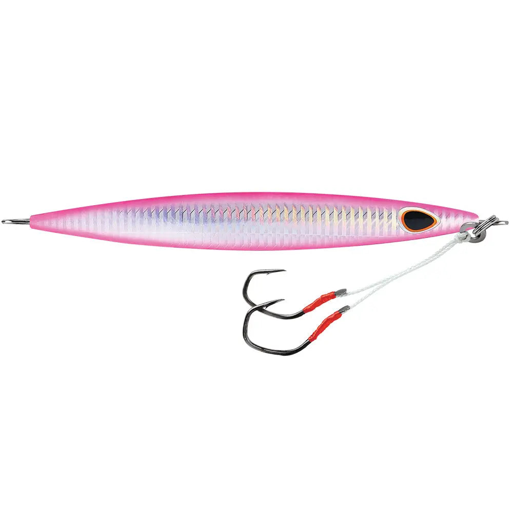 Williamson Kensaki 280 Jig - 7.25 Inch Silver Pink Zebra for Deep Water Fishing