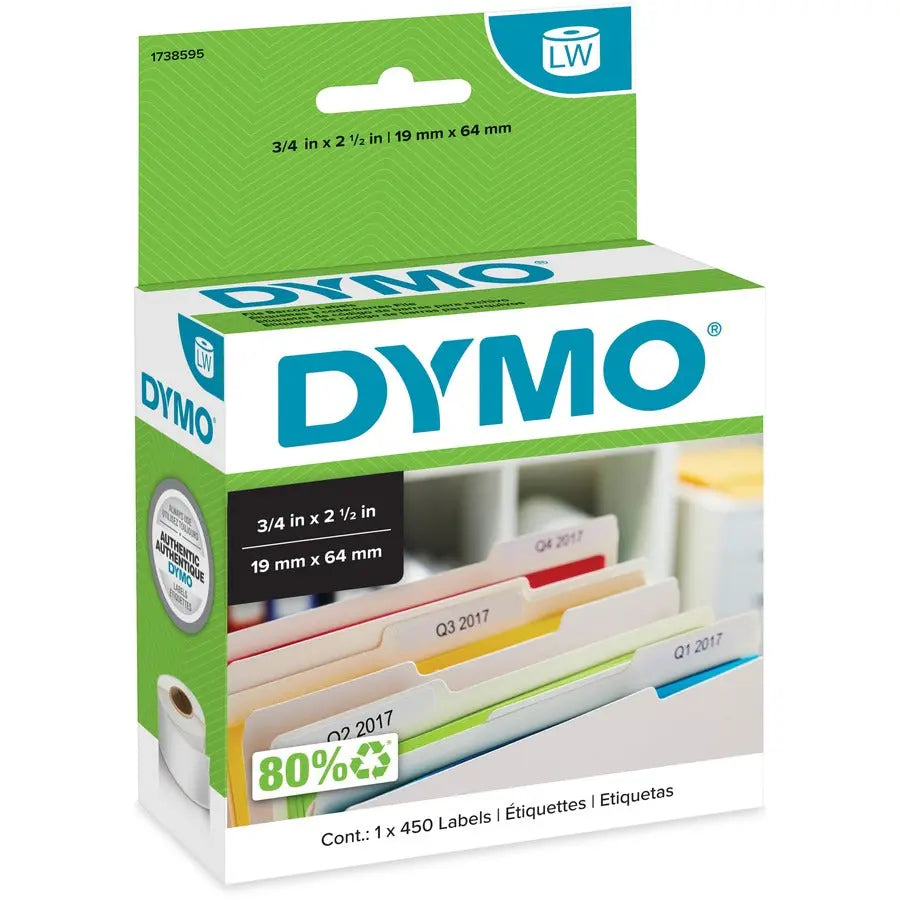 Dymo File Document Management Labels - White Barcode Labels for LabelWriter Printers