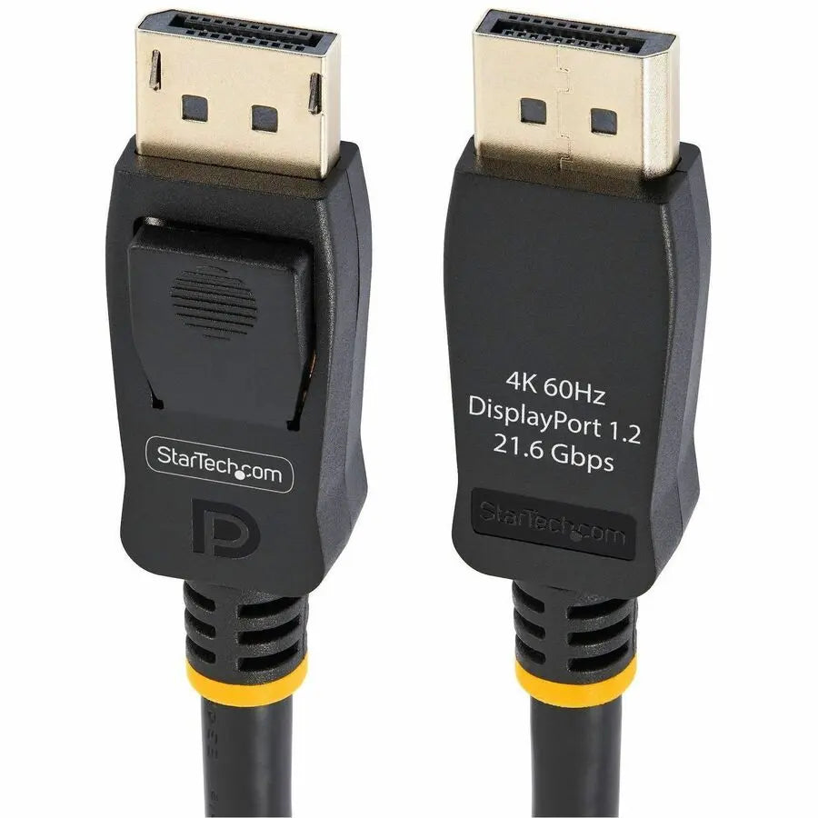 StarTech.com 6ft DisplayPort 1.2 Cable - 4K UHD 4096x2160 Support, Latching DP to DP, Gold-Plated Connectors