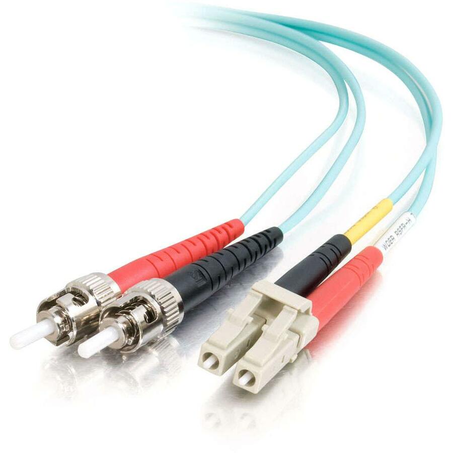 C2G 10Gb Fiber Optic Duplex Patch Cable – OM3 Multimode, Aqua, 10 meters