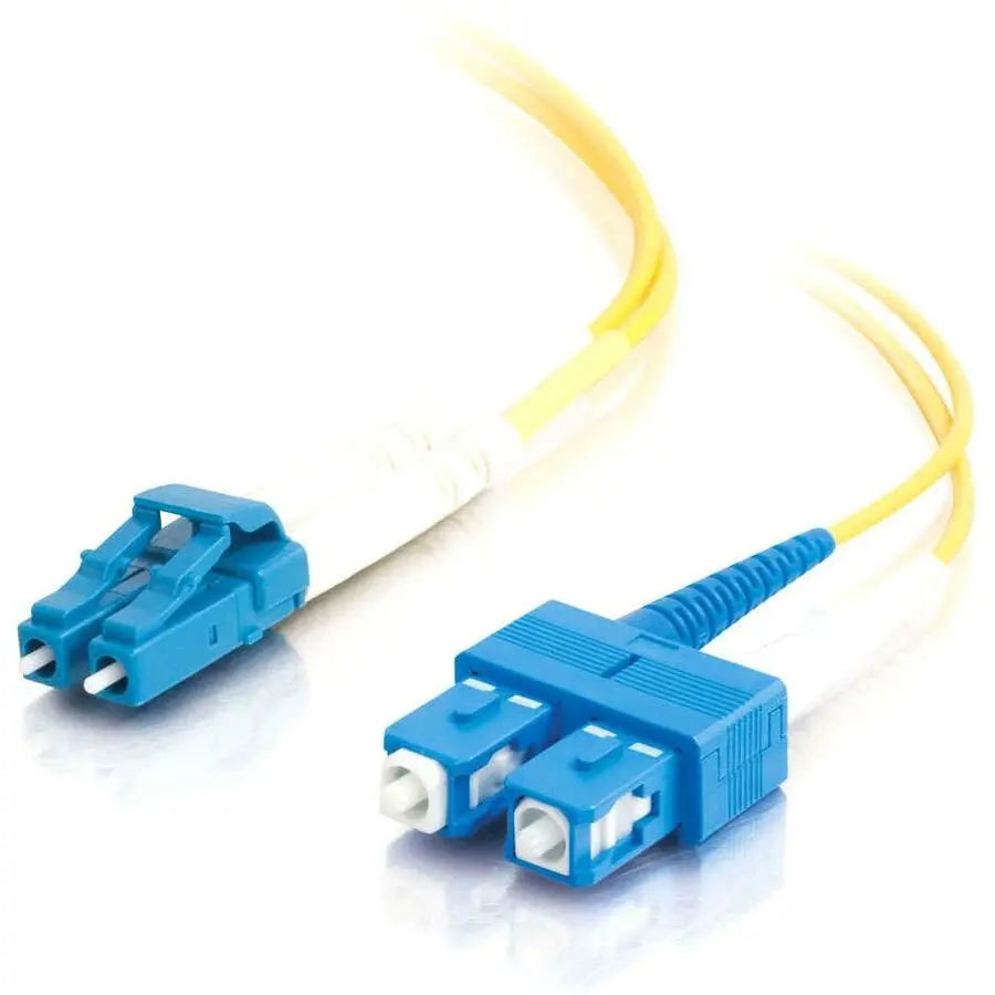 C2G Legrand Group 3m LC-SC 9/125 OS1 Duplex Singlemode Fiber Optic Cable - Yellow, Plenum-Rated