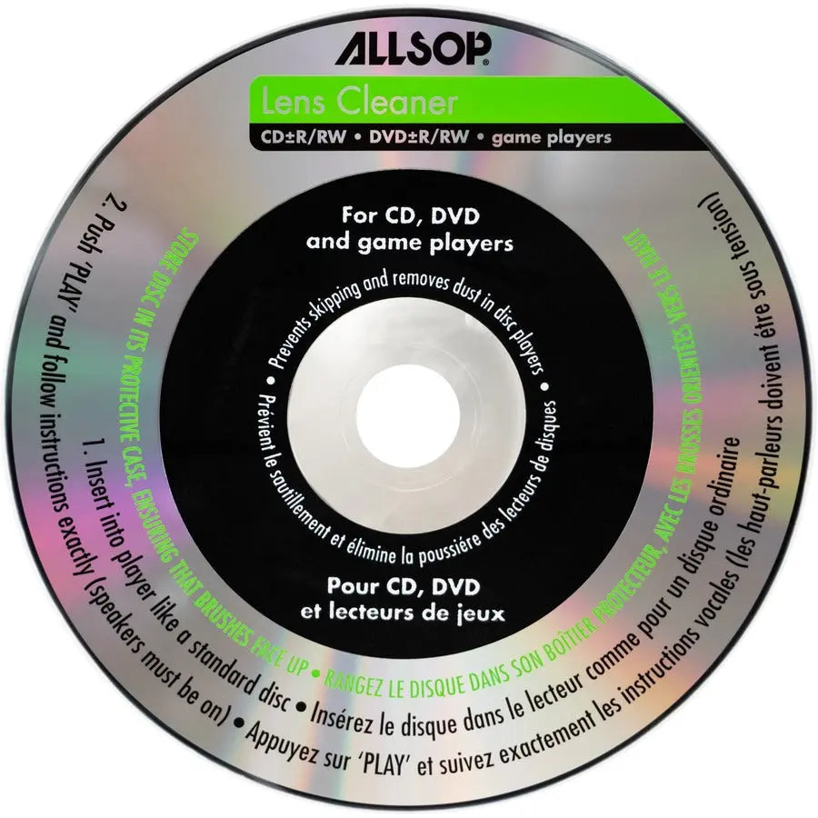 Allsop 56500 Laser Lens Cleaner for CDs and DVDs - Efficient Optical Cleaning System