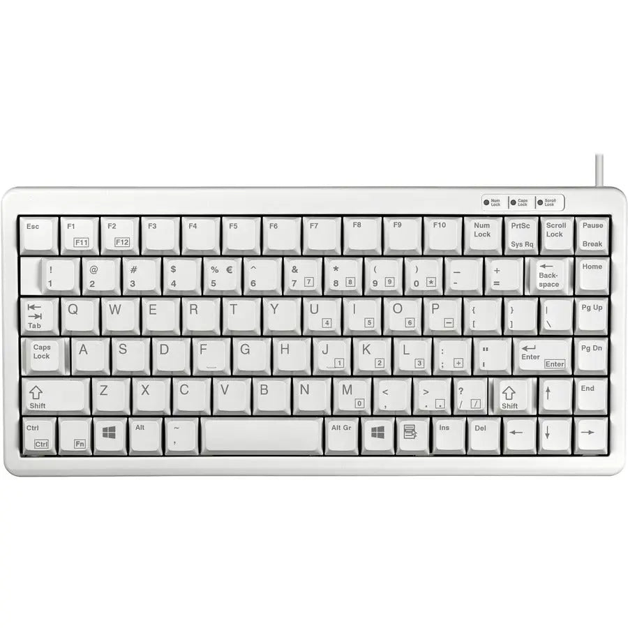Cherry G84-4100 Ultraslim Light Gray POS Keyboard - Compact and Durable with Dual Interface