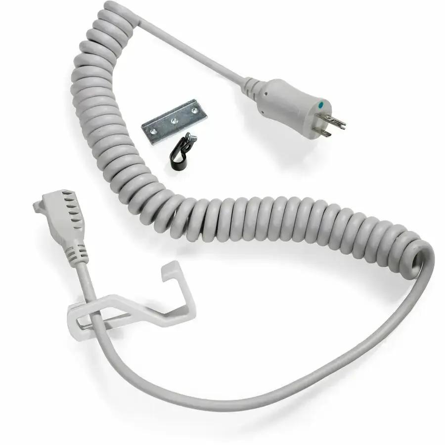 Ergotron Coiled Standard Power Cord - 8 ft Medical-Grade Extension Cable for Mobile Workstations by Ergotron, Inc