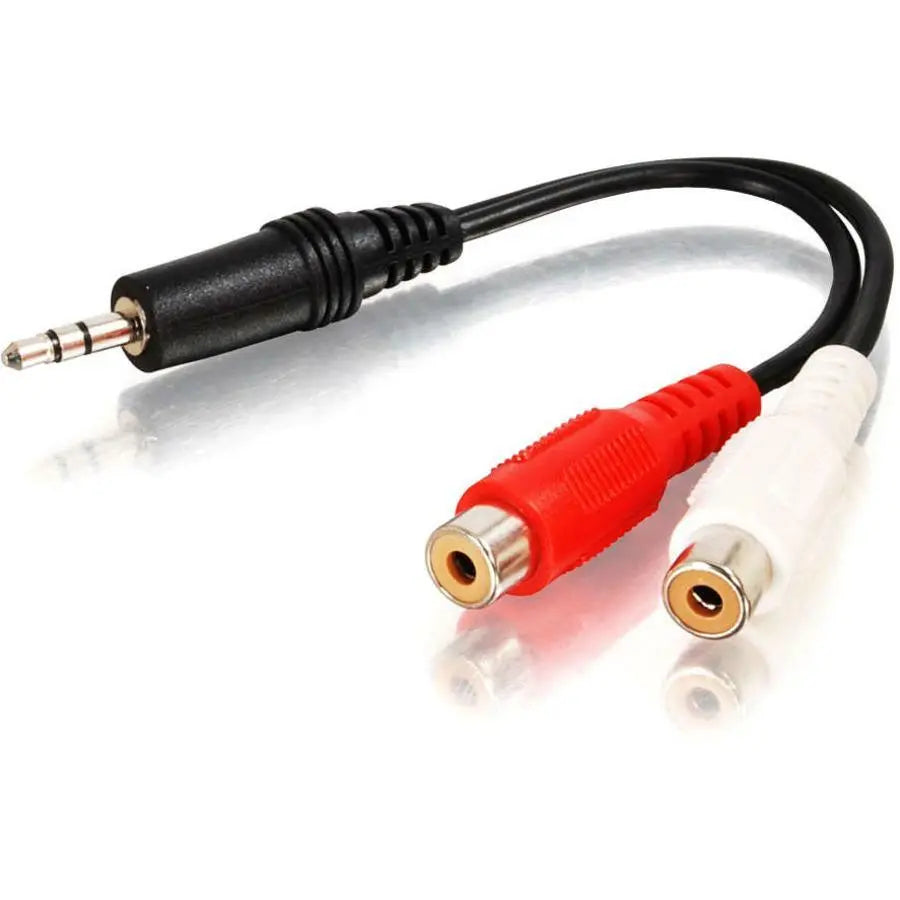 C2G Value Series 6-Inch Stereo Male to Dual RCA Female Y-Cable – Reliable Audio Connection by Legrand Group