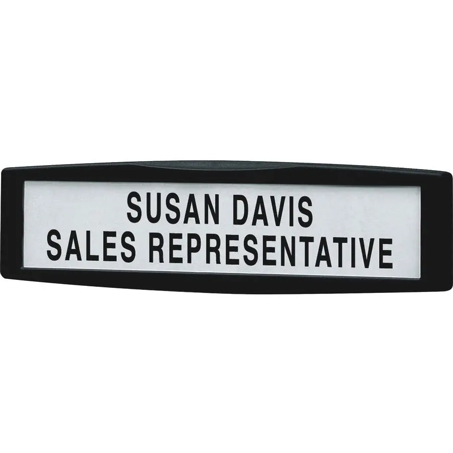 Fellowes Partition Additions Name Plate in Dark Graphite, Part No. 75906