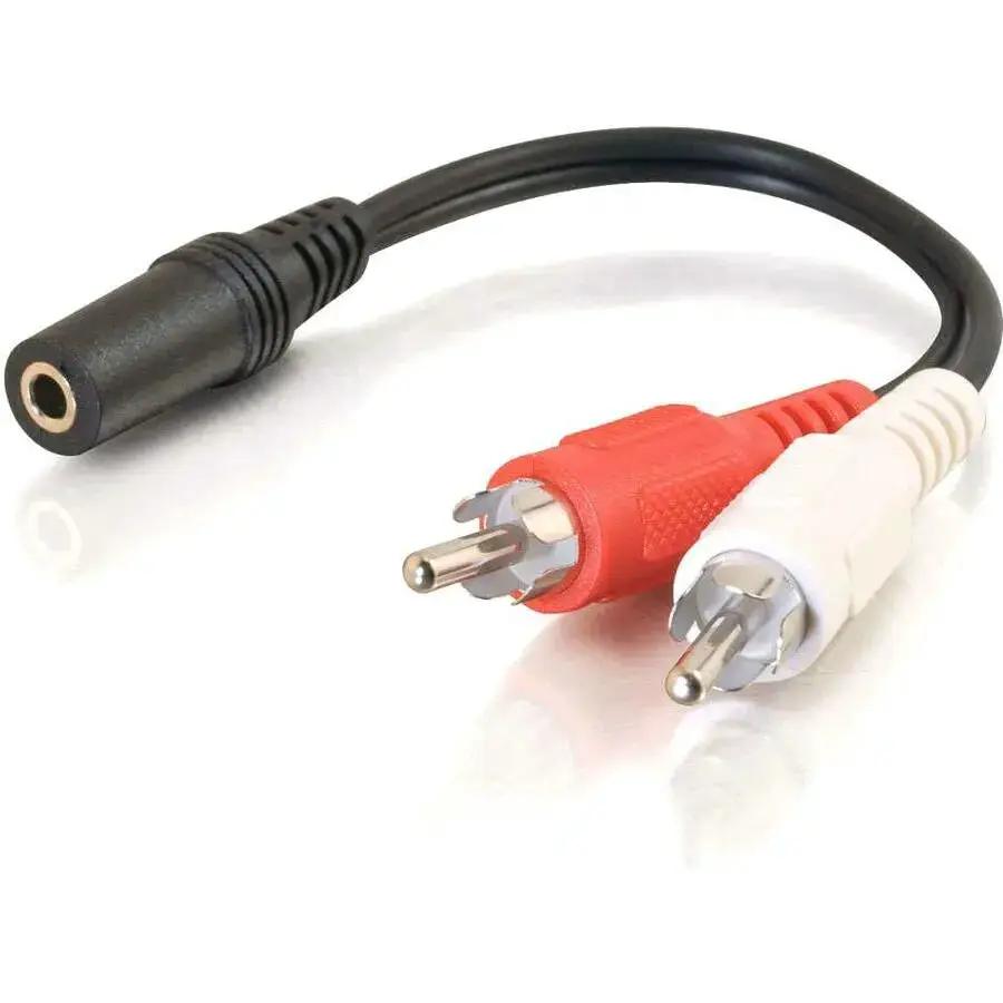 C2G 6-inch Value Series Stereo Y-Cable with 3.5mm Female to Dual RCA Male Connectors by Legrand Group