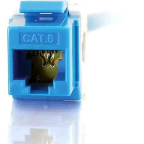 Legrand Group C2G 35211 Cat6 RJ-45 Keystone Jack in Blue by Legrand Group