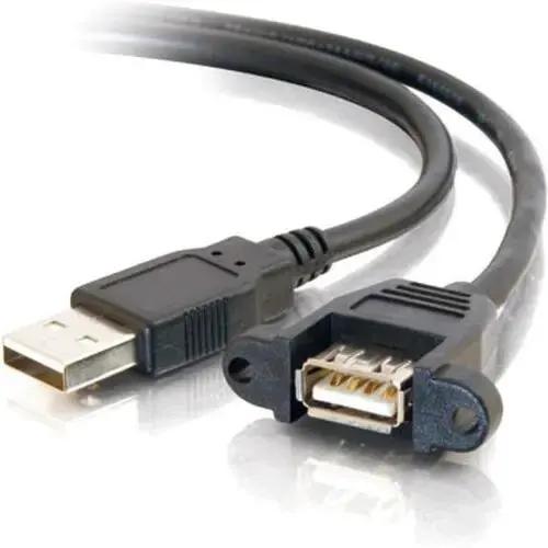 C2G Legrand Group USB 2.0 Panel Mount Cable (Part #28062) - 1.5 ft, Black by Legrand Group