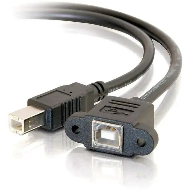 Legrand Group C2G 28072 1.5ft USB 2.0 Panel Mount B Female to B Male Cable by Legrand Group