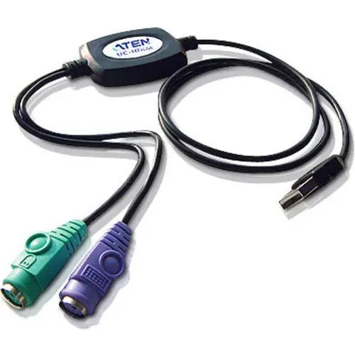 ATEN UC10KM PS/2 to USB Adapter - Converts Keyboard and Mouse Signals for KVM Switch Compatibility