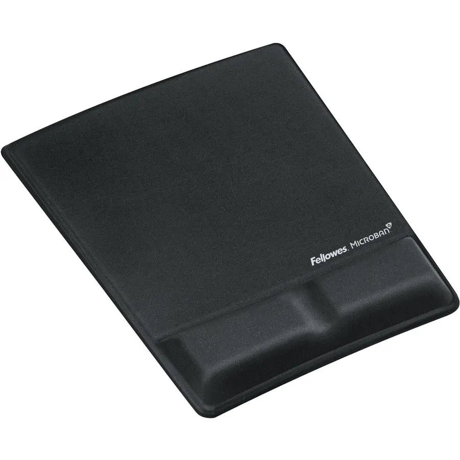 Fellowes® Microban Memory Foam Mouse Pad with Wrist Support - Black (Part 9181201)