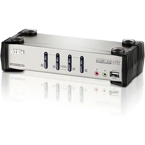 ATEN Technologies CS1734B 4-Port USB KVMP Switch with Built-in USB 2.0 Hub and 2.1 Surround Sound