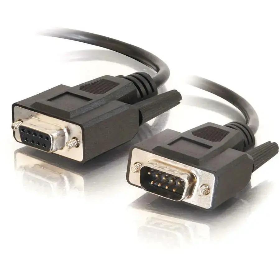 C2G 1ft DB9 Male to Female Shielded Serial Extension Cable – Black by Legrand Group