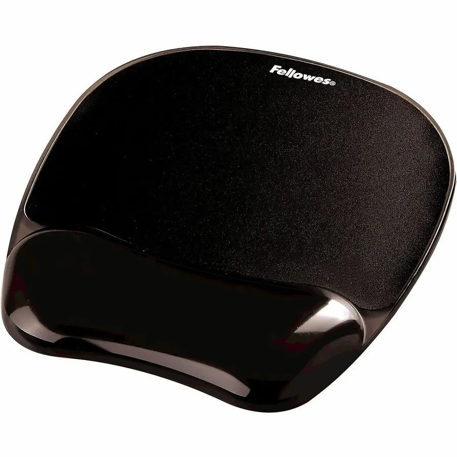 Fellowes Crystal™ Gel Mouse Pad Wrist Support – Black, Model 9112101
