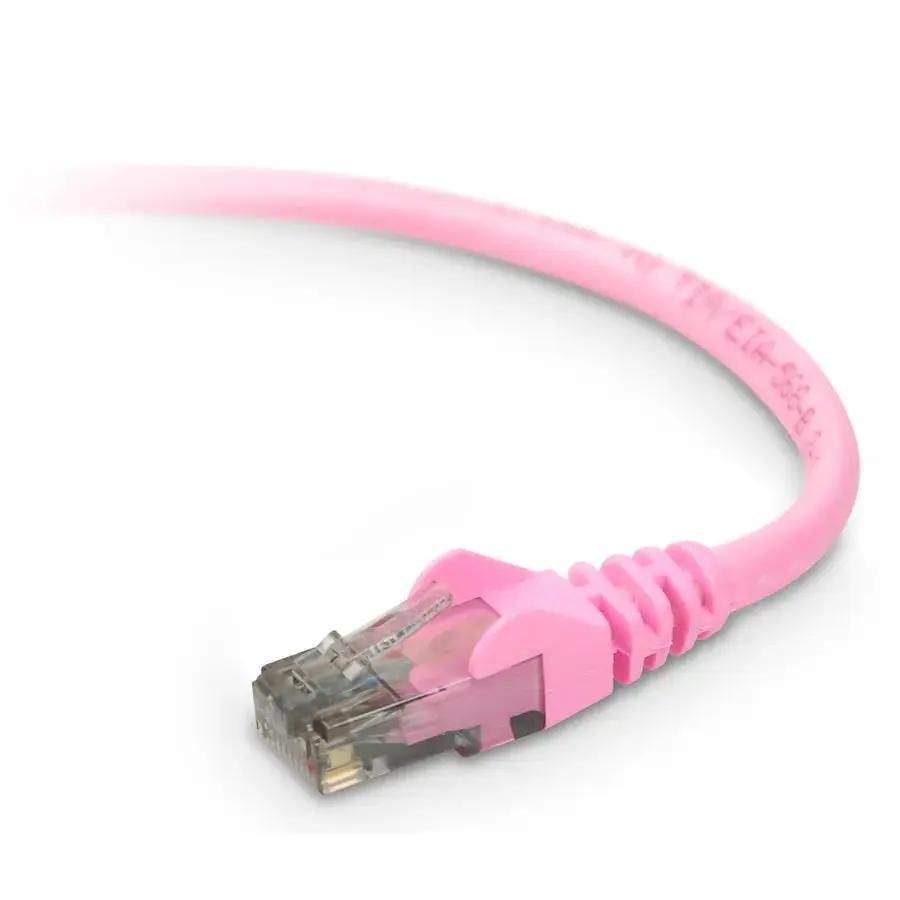 Belkin RJ45 Category 6 Snagless Patch Cable - Pink, 3 Feet by Belkin International, Inc