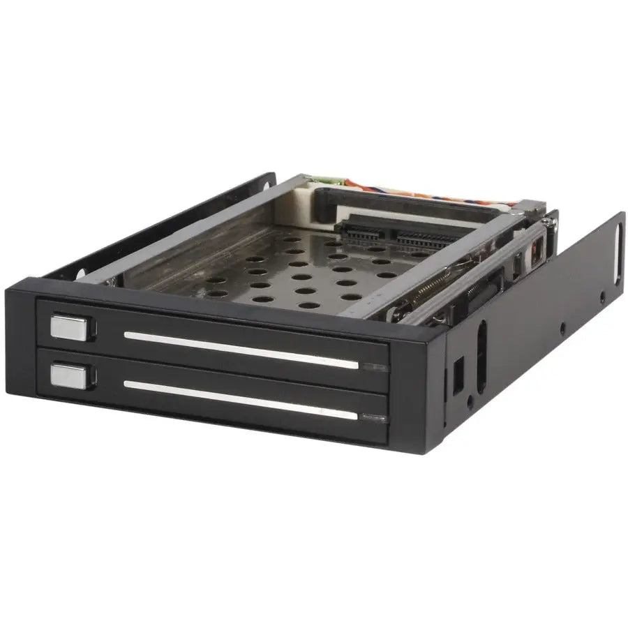 StarTech.com HSB220SAT25B 2 Drive 2.5-inch Trayless Hot Swap SATA Mobile Rack Backplane - Internal Storage Bay Adapter