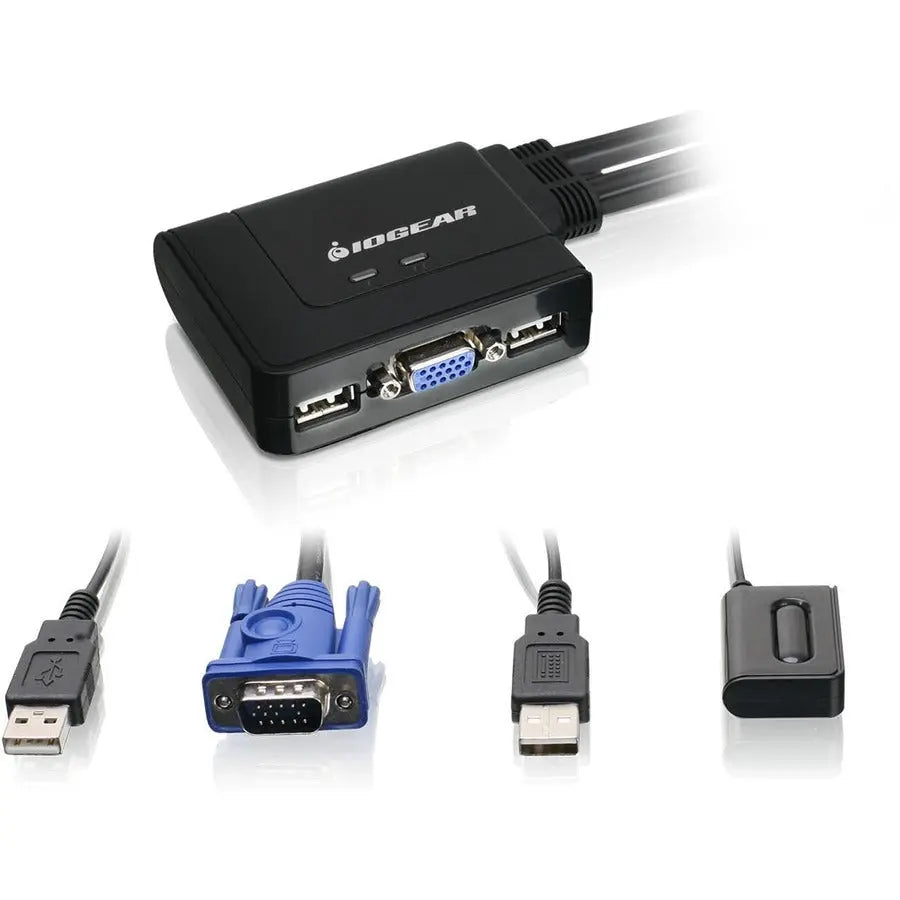 IOGEAR GCS22u 2-Port USB KVM Switch for Dual Computer Control with VGA and USB Connectivity