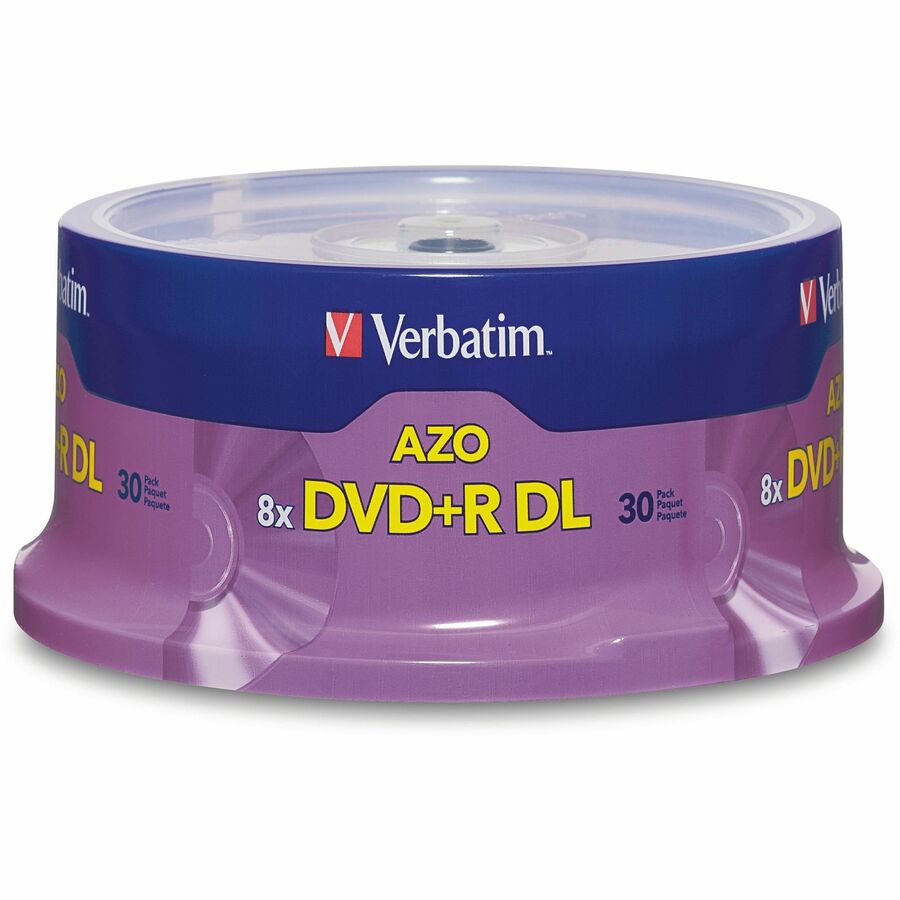 Verbatim 96542 DVD+R Double Layer Recordable Discs – 8.5GB, 8X Speed, 30-Pack Spindle