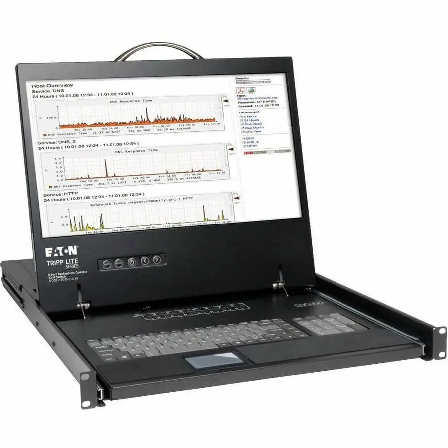 Eaton Tripp Lite Series NetController 8-Port 1U Rack-Mount Console KVM Switch with 19-in. LCD, TAA