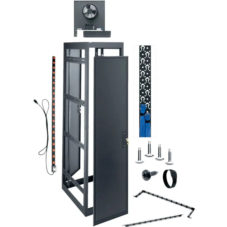 Middle Atlantic MRK Series Rack Cabinet 44U, 19-Inch Width, Black Powder Coat Steel Enclosure with Seismic Certification