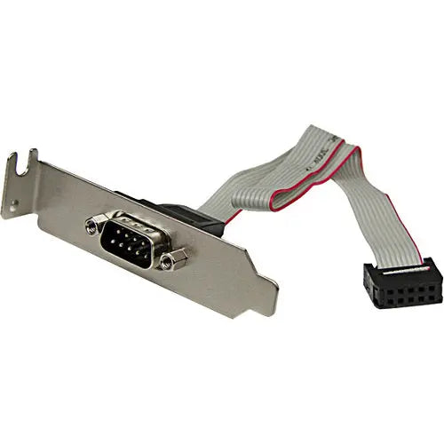 StarTech.com 9-pin Serial to 10-pin Header Slot Plate with Low Profile Bracket - Serial panel - DB-9 (M) - 10 pin IDC (F) - 23 cm