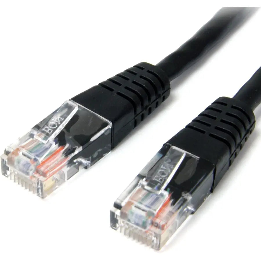 StarTech.com 2 ft Black Cat5e UTP Patch Cable with Molded RJ45 Connectors