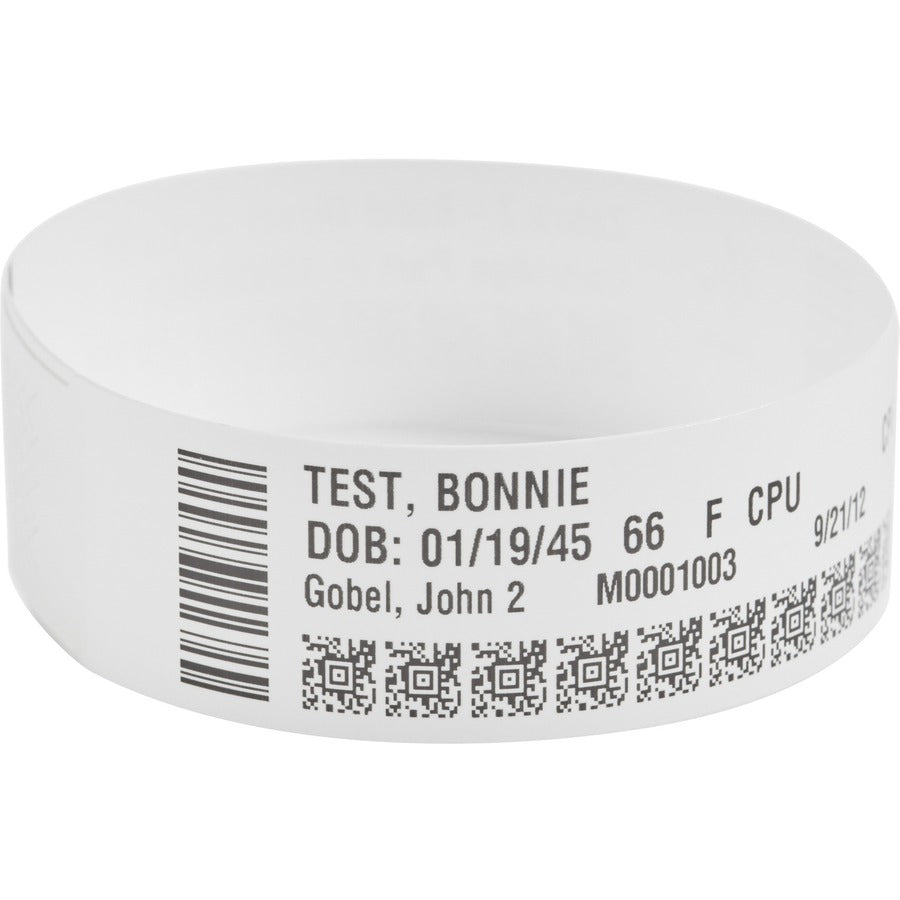 Zebra Z-Band Direct Wristband Cartridge Kit (White) - Polypropylene, 1.1875 x 11 inches, Compatible with Zebra HC100 Printer