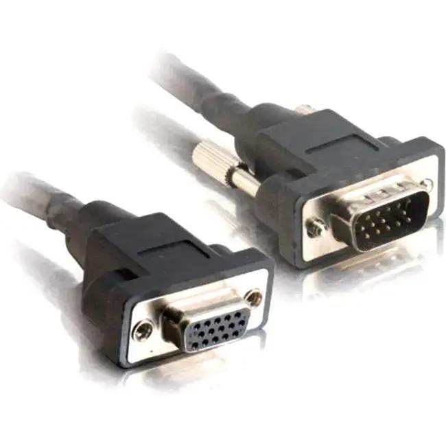 C2G 3ft Panel-Mount HD15 SXGA Monitor Extension Cable - VGA Male to Female, Black by Legrand Group