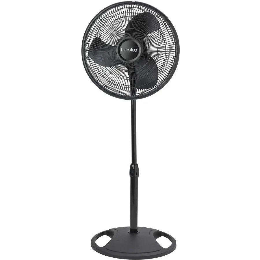 Lasko Oscillating Stand Fan - 17-Inch Black Floor Fan with Quick Installation and Energy Efficiency