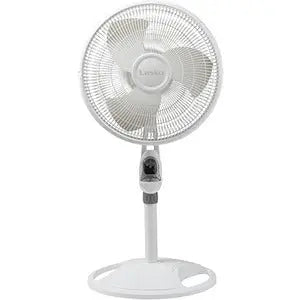 Lasko Oscillating Stand Fan Model 1646 with Remote Control, 16-inch Diameter, 3-Speed White Portable Fan