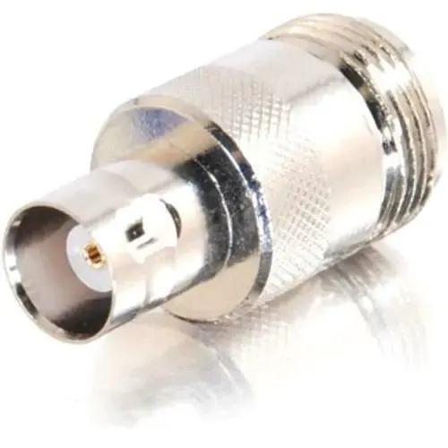 C2G BNC Female to N-Female Adapter – Durable Silver Antenna Signal Connector by Legrand Group