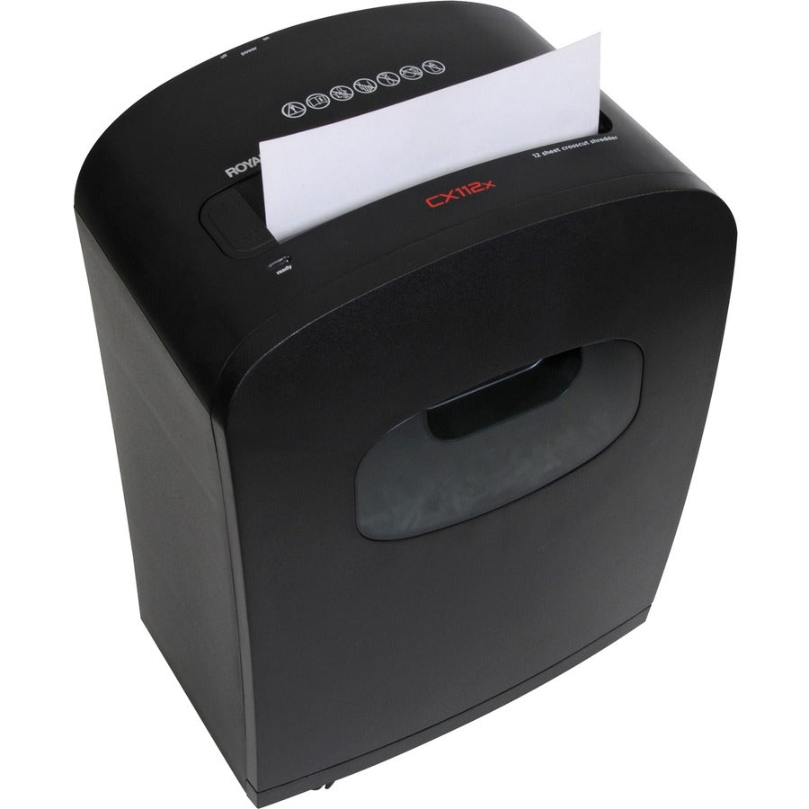 Royal 112MX Medium Duty Paper Shredder - 12 Sheets Per Pass, Auto Start/Stop, Black
