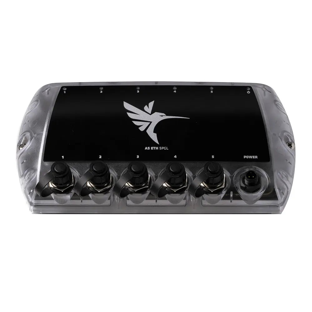 Humminbird AS-ETH-5PGL 5 Port Ethernet Switch for Fish Finders and Marine Devices