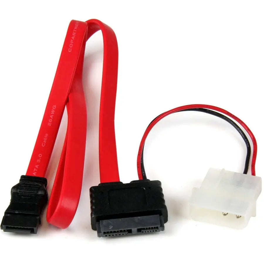 StarTech.com 20in Slimline SATA to SATA Adapter Cable with LP4 Power for Slimline Drives