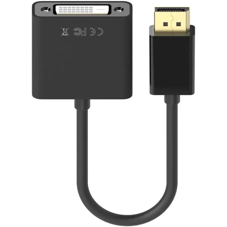 Belkin DisplayPort to DVI Adapter F2CD005B – Plug-and-Play Video Converter for Monitors and Projectors