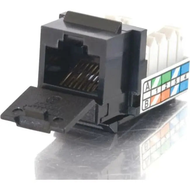 C2G Legrand Group 35203 Black 90° Cat5e RJ45 UTP Keystone Jack for Network Connections