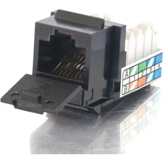 C2G Legrand Group 35203 Black 90° Cat5e RJ45 UTP Keystone Jack for Network Connections by Legrand Group