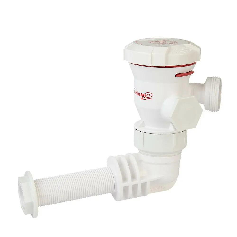 Attwood Tsunami Mk2 T500 12V Aerator with 90-Degree Inlet for Marine Bait & Fish Management