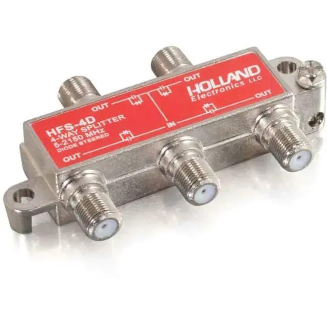 Legrand Group C2G High-Frequency 4-Way Coax Splitter - 15 to 2,150 MHz for Digital TV and Satellite by Legrand Group