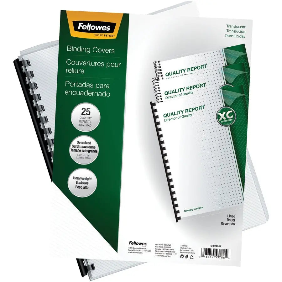 Fellowes Futura Presentation Covers – Oversize, Lined, 25 Pack