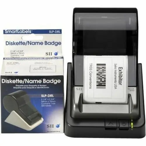 Seiko Instruments SLP-DRL Diskette & Name Badge Labels – 54mm x 70mm, White, FSC Certified, 320 Labels per Roll for SLP Series Printers