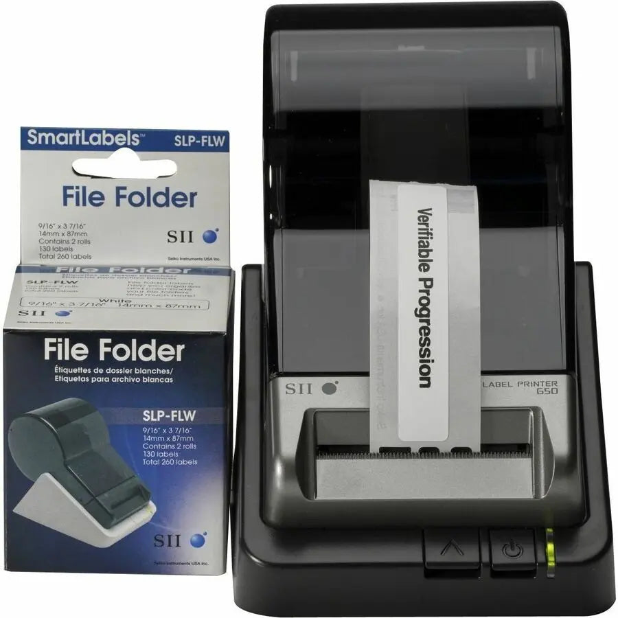 Seiko Instruments SLP-FLW High-Quality White File Folder Labels for SLP620 and SLP650 Series Printers