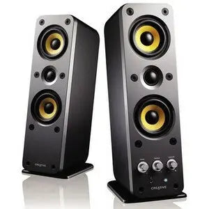Creative GigaWorks T40 2.0 Multimedia Speaker System - 32W RMS Power, Glossy Black Finish